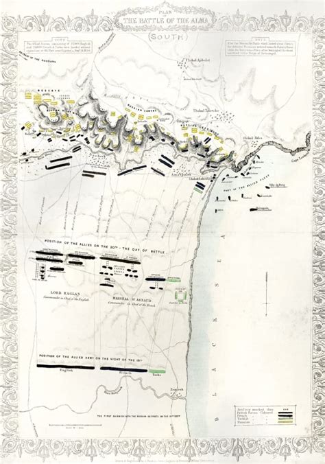 Crimean War: Alma, 1854. /Nplan Of The Battle Of Alma, Fought Between ...