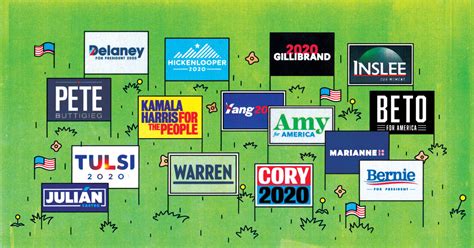 The 2020 Democrats' campaign logos, in graphic detail