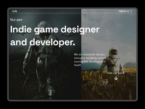 Dribbble - Indie Game Developer Portfolio Page.png by Lalu Aan