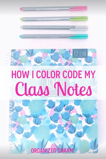 Organized Charm: How I Color Code My Notes