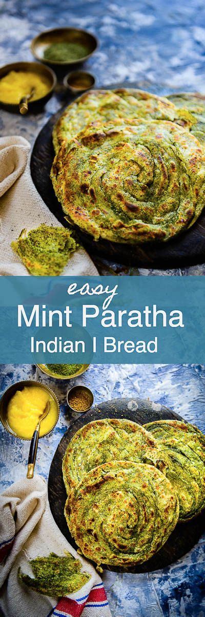 Pudina Laccha Paratha I Mint Paratha I Pudina Paratha as the name suggests is made using dried ...