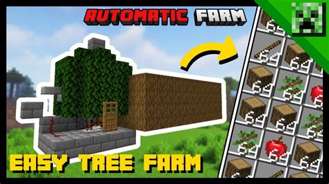 Minecraft: Automatic TREE FARM! - Tutorial - YouTube