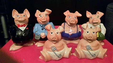 Set of 6 Wade Natwest Pigs Piggy Bank Moneyboxes with Stoppers | in ...