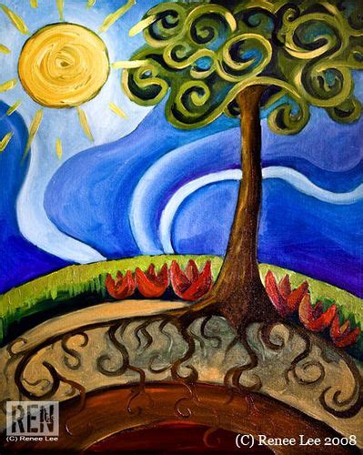 "Happy Earth" Oil Painting by Renee Lee | Painting, Rock painting art ...