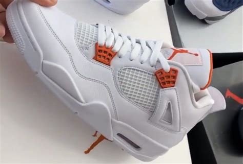 First Look: Air Jordan 4 “Orange Metallic” Sneaker Bar, Air Jordan Sneaker, Jordan Sneakers ...