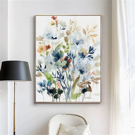 Wall art - Colourful Floras Watercolour style II - Canvas Prints - Poster Prints - Art Prints ...