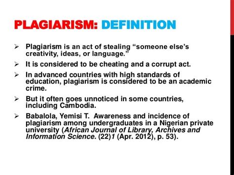 What is Plagiarism? by Dr. Sam Ang Sam