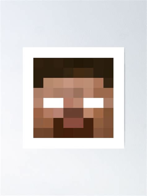 "Herobrine Face" Poster by LegendaryVortex | Redbubble