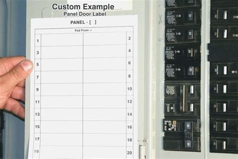 Electrical Panel Labeling Template