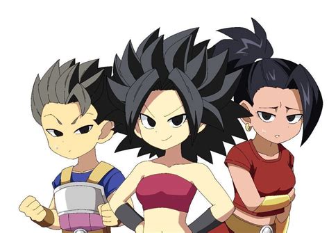 Kyabe, Caulifla & Kale | Dragon ball super manga, Dragon ball art ...