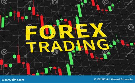 Forex Trading Vector Illustration on Black Background Editorial Stock ...