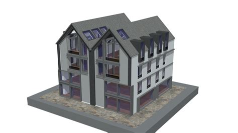 modern villa apartment house home building - Download Free 3D model by ...