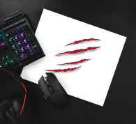 Gaming red burning scratch gaming vinyl mouse pad - TenStickers