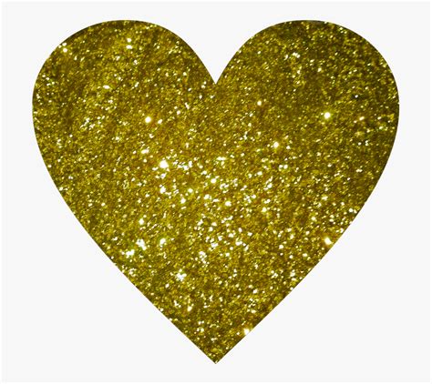 Transparent Gold Glitter Heart Png - Hearts In Sparkle Stickers, Png Download - kindpng