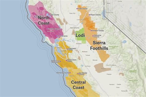 California Wine Regions - Felt Map Gallery