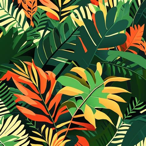 Premium Vector | Tropical leaf pattern