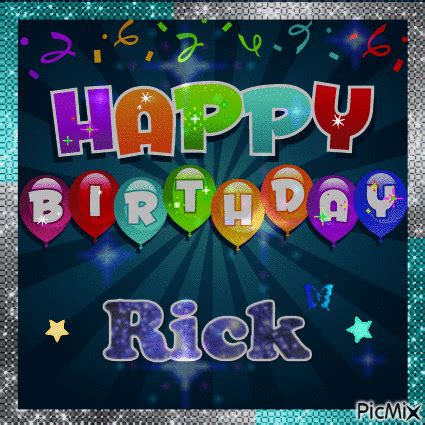 Happy Birthday Rick - Free animated GIF - PicMix