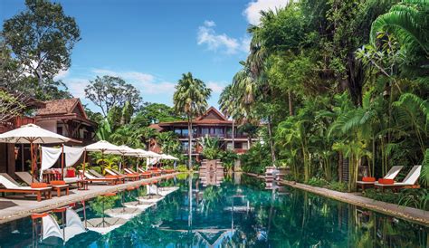 Poolside area of Belmond La Residence d'Angkor - Holy Smithereens!