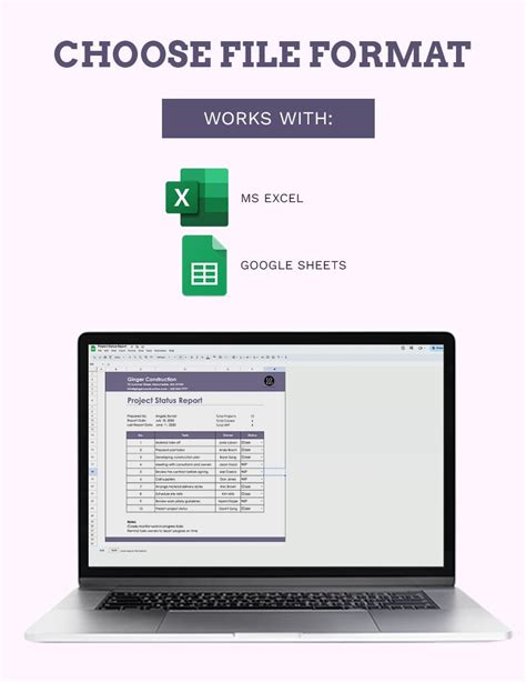 Project Status Report - Download in Excel, Google Sheets | Template.net