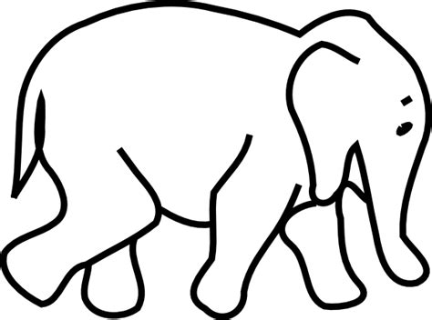 black and white elephant clipart - Clip Art Library