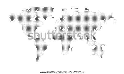 Dotted World Map Stock Vector (Royalty Free) 295910906 | Shutterstock