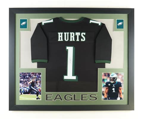 Jalen Hurts Signed Custom Framed Jersey Display (JSA) | Pristine Auction