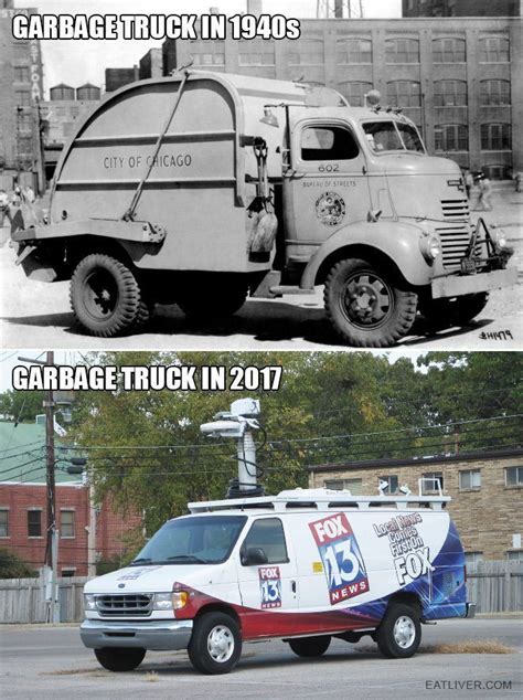 The Evolution of Garbage Trucks | Garbage truck, Funny pictures, Super funny