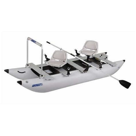 2-3 Person Inflatable Pro Angler Pontoon Boat in Gray