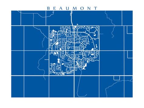 Beaumont AB Map Print Alberta Poster Modern Home Decor - Etsy