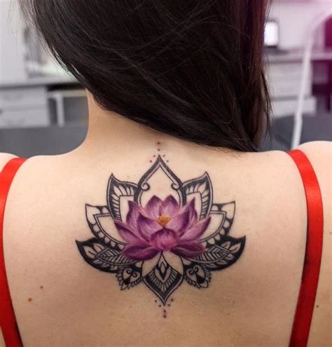 Lotus Flower & Mandala Back Piece