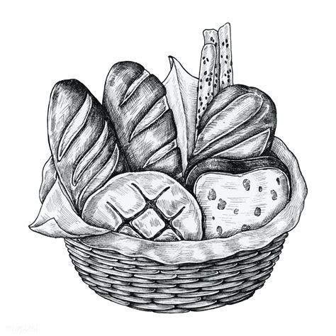 Hand-drawn bread basket isolated | premium image by rawpixel.com / Noon ...