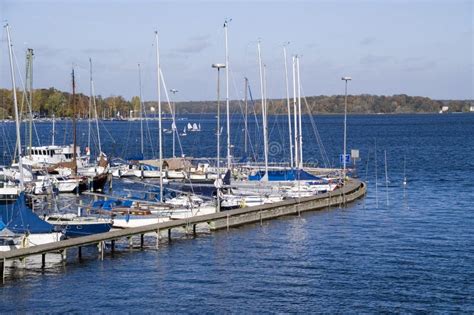 Marina on Wannsee lake stock photo. Image of outside, raised - 1682360