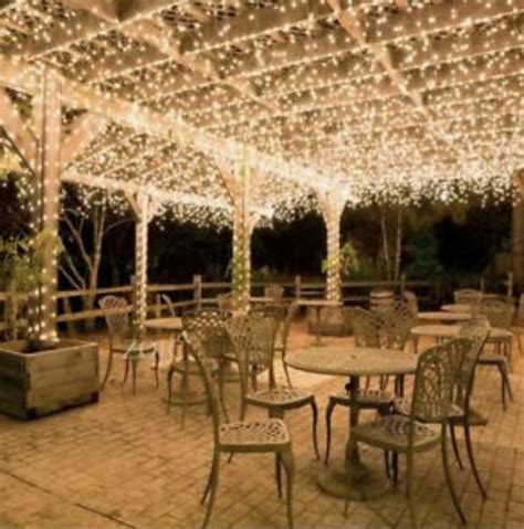 Under cover area outside, plenty of fairy lights! | Pergola, Outdoor ...