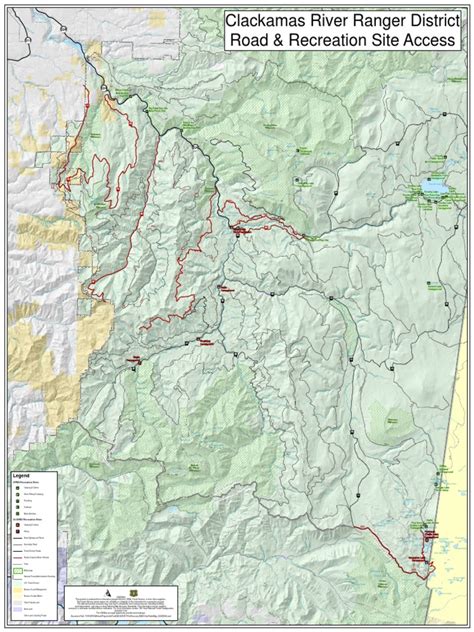 Mount Hood National Forest Map of Closed and Open Roads | PDF