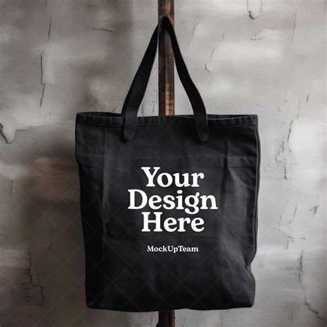 Black Tote Mockup Shopping Bag, Mockup Shopping Tote, Bag Natural ...