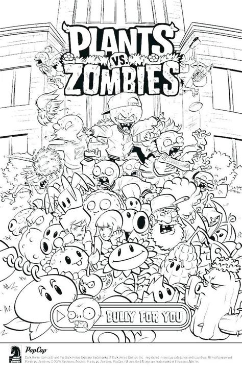 Plants Vs Zombies Coloring Pages PDF - Coloringfolder.com | Plants vs zombies, Disney coloring ...