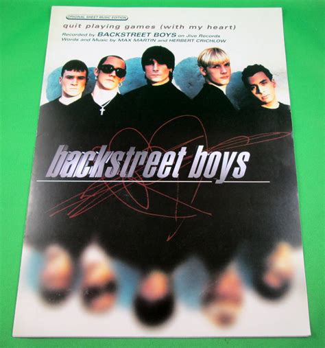 QUIT PLAYING GAMES (WITH MY HEART) Original Sheet Music BACKSTREET BOYS © 1997