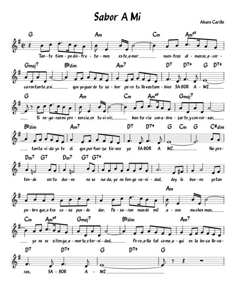 Sabor A Mi Sheet music for Piano (Solo) | Musescore.com