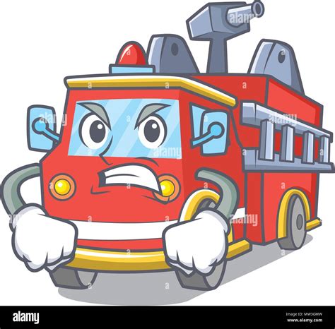 Angry fire truck mascot cartoon Stock Vector Image & Art - Alamy