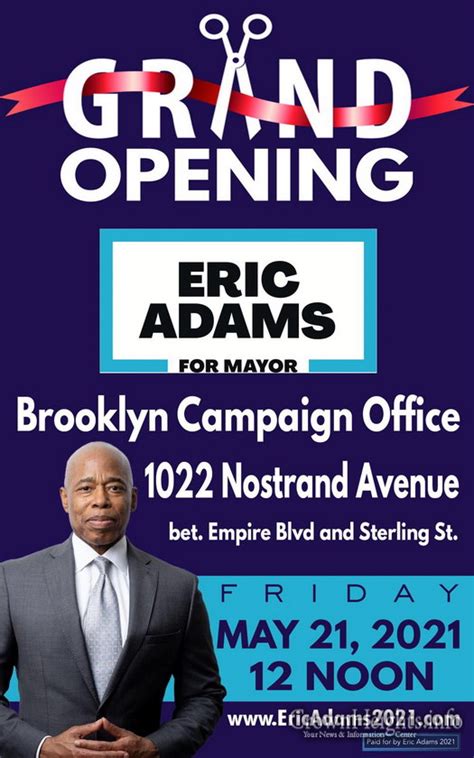 Eric Adams Opens Campaign Office in Crown Heights | CrownHeights.info ...