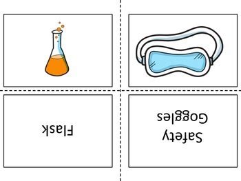 Science Lab Equipment Flash Cards by Little Miss Abby | TpT
