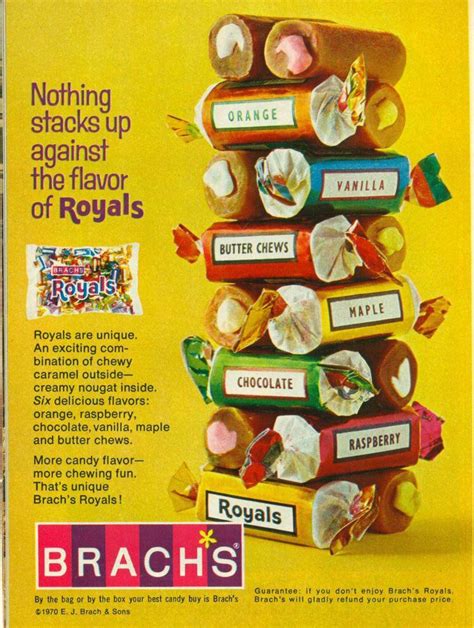 Brach’s Royals Candy (1970) : r/vintageads