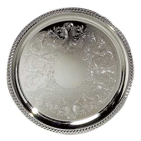 14″ Round Silver Tray | American Party Rentals