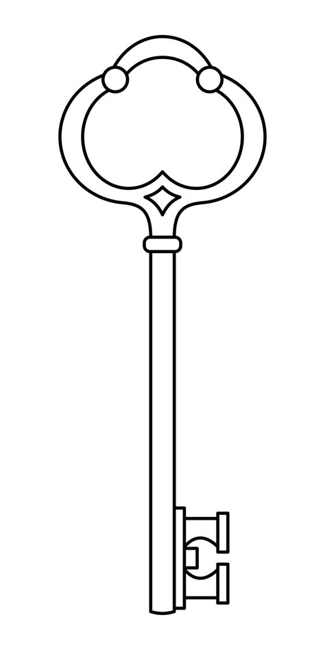 Isolated drawing of an old key on a white background 2256119 Vector Art ...