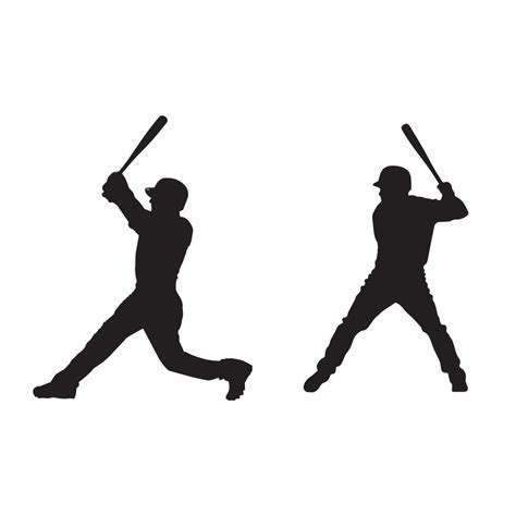 baseball silhouette art 7163493 Vector Art at Vecteezy