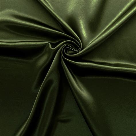 Wholesale Luxe Crepe Back Satin Fabric Olive 25 yard bolt