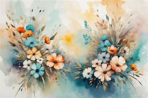 Floral Spary Watercolor Art Free Stock Photo - Public Domain Pictures