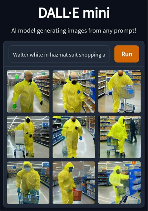 Walter white in a hazmat suit shopping at Walmart : r/weirddalle