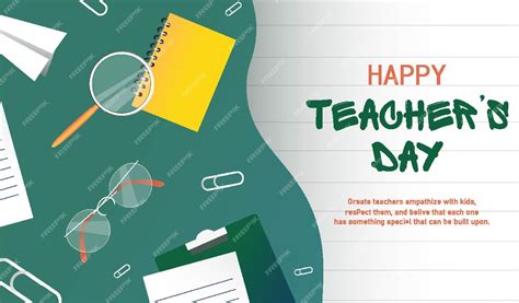 Premium Vector | Teacher's day banner in flat style a colorful and ...