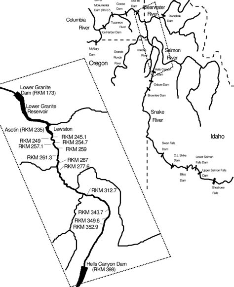 -Map of Snake River drainage and specific sampling locations (river ...